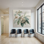 Vintage Und Shabby Vogel Auf Einem Ast Mit Blaettern Und Beeren