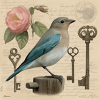 Vintage Und Shabby Vogel Und Blume Mit Schluesseln | Vintage Shabby | Einrichtungsstile