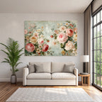 Vintage Und Shabby Blumen Illustration Sanfte Farben Strukturierter Hintergrund