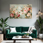 Vintage Und Shabby Blumen Illustration Sanfte Farben Strukturierter Hintergrund