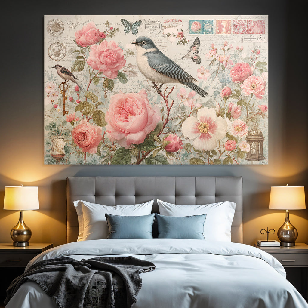 Vintage Und Shabby Blumen Voegel Schmetterlinge Vintage Design