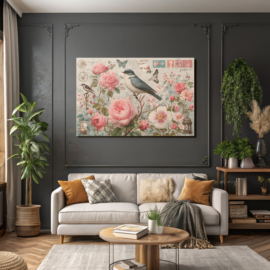 Vintage Und Shabby Blumen Voegel Schmetterlinge Vintage Design