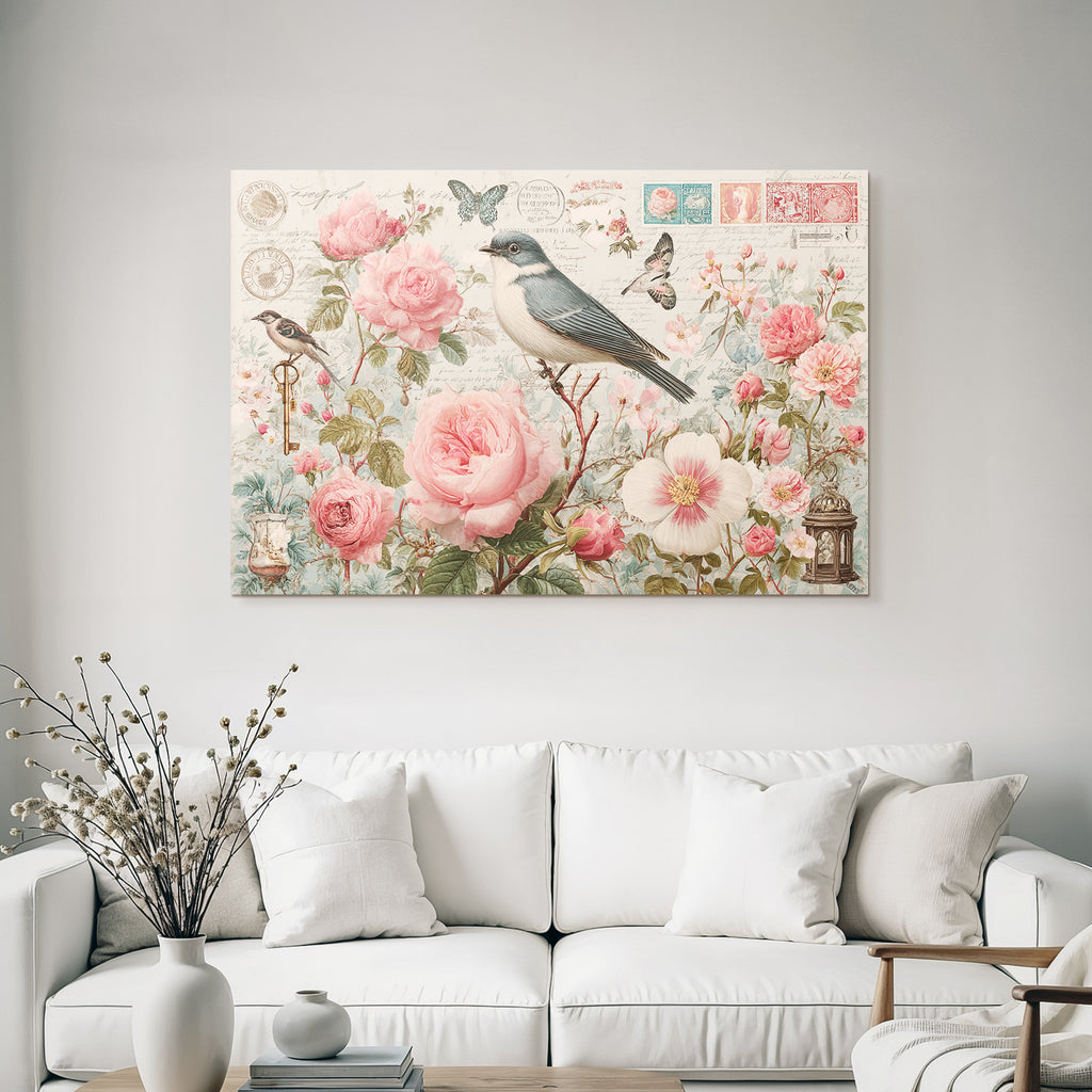 Vintage Und Shabby Blumen Voegel Schmetterlinge Vintage Design