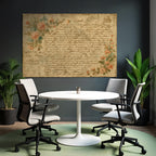 Vintage Und Shabby Handgeschriebener Brief Mit Blumenmotiven Vintage