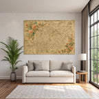 Vintage Und Shabby Handgeschriebener Brief Mit Blumenmotiven Vintage