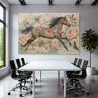 Vintage Und Shabby Pferd Flora Dekorativ
