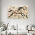 Vintage Und Shabby Pferd Flora Dekorativ