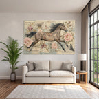 Vintage Und Shabby Pferd Flora Dekorativ