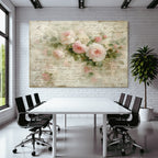 Vintage Und Shabby Pink Weisse Rosen Hand Geschriben Text Vintage