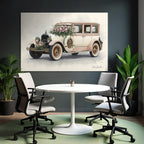 Vintage Und Shabby Vintage Auto Mit Blumen Hochzeitsstil