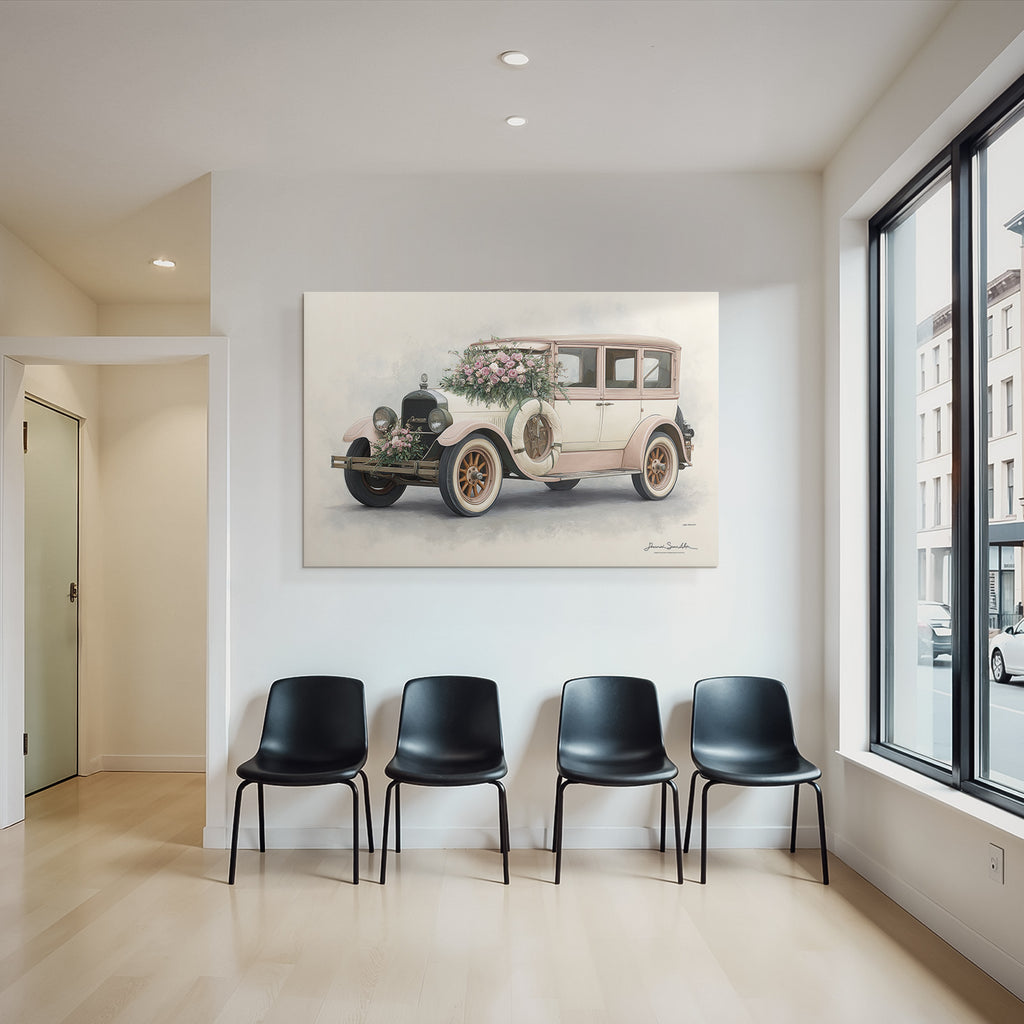 Vintage Und Shabby Vintage Auto Mit Blumen Hochzeitsstil