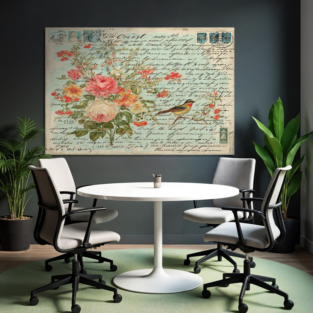 Vintage Und Shabby Vintage Blumen Post Karte