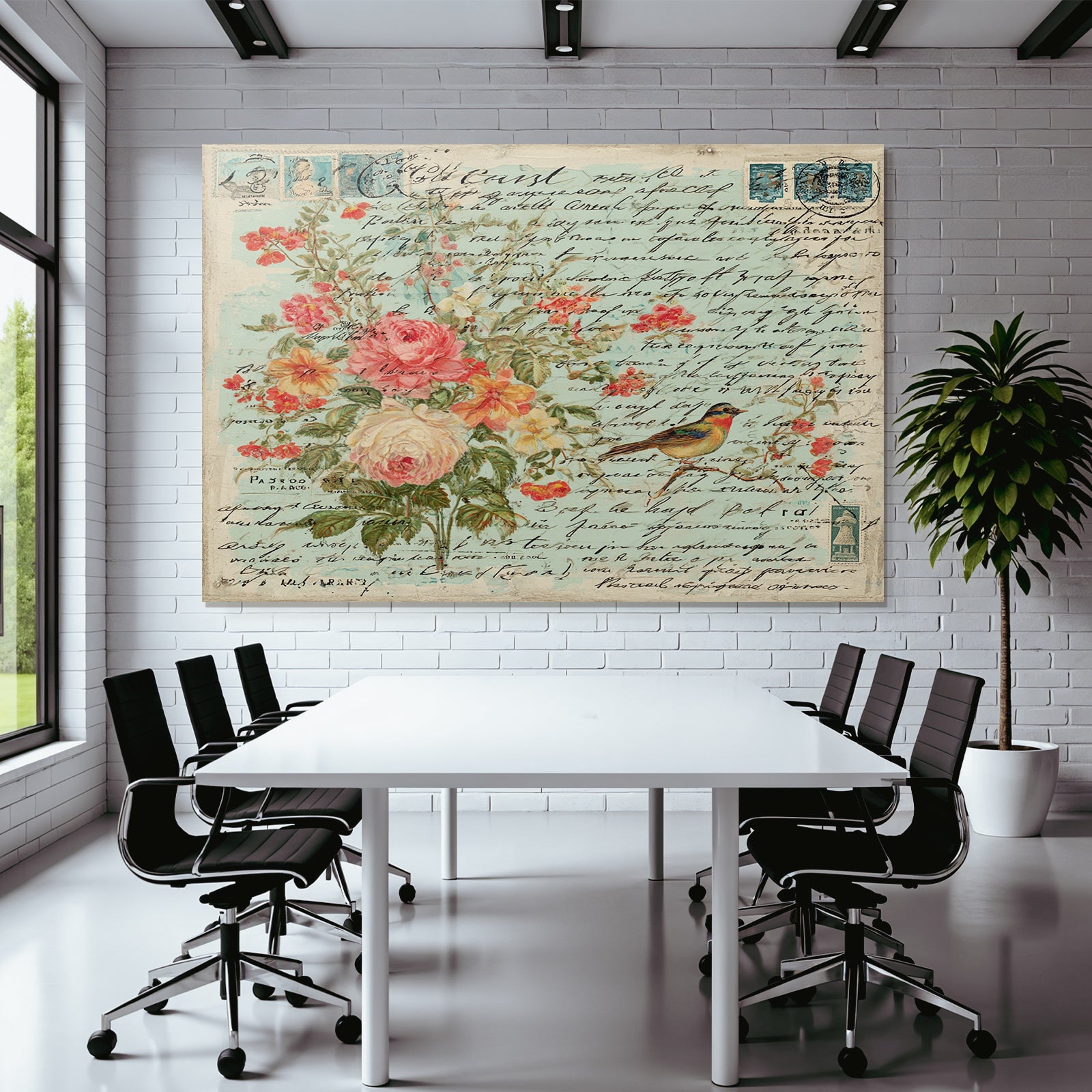 Vintage and Shabby Vintage Flower Post Card