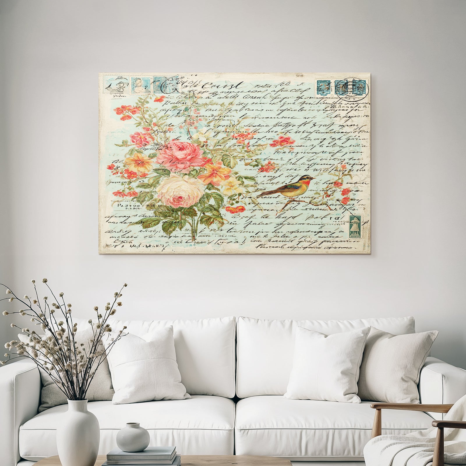 Vintage and Shabby Vintage Flower Post Card