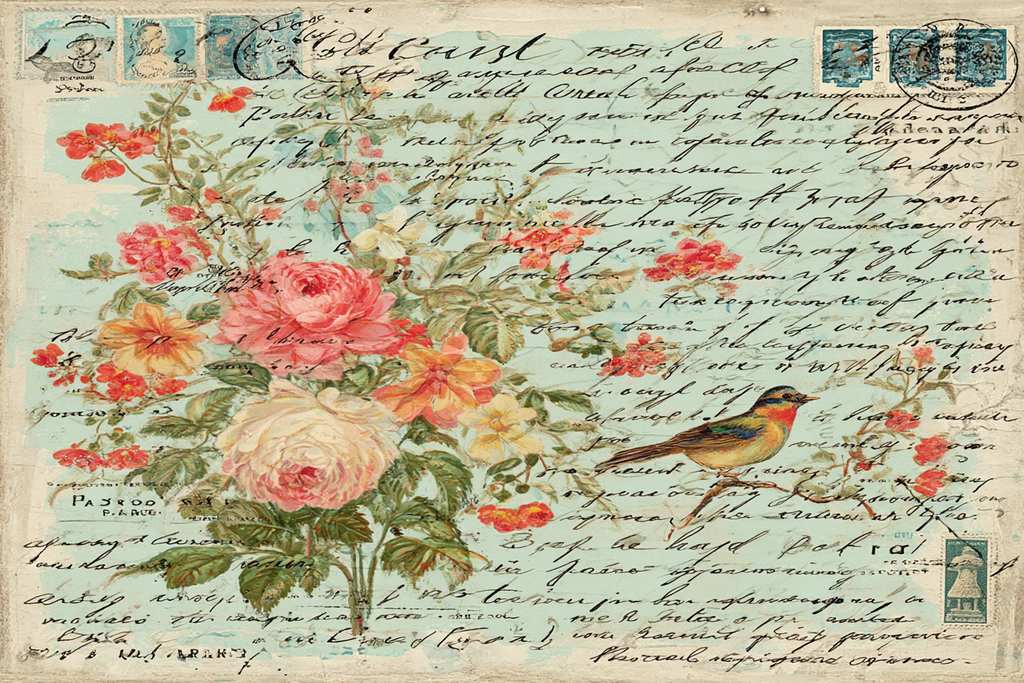 Vintage Und Shabby Vintage Blumen Post Karte | Vintage Shabby | Einrichtungsstile