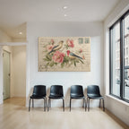 Vintage Und Shabby Vintage Postkarte Mit Voegeln Und Blumen