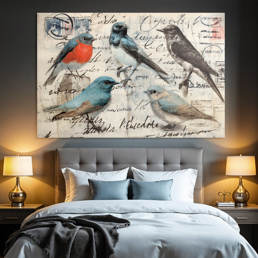 Vintage Und Shabby Vintage Voegel Postkarten