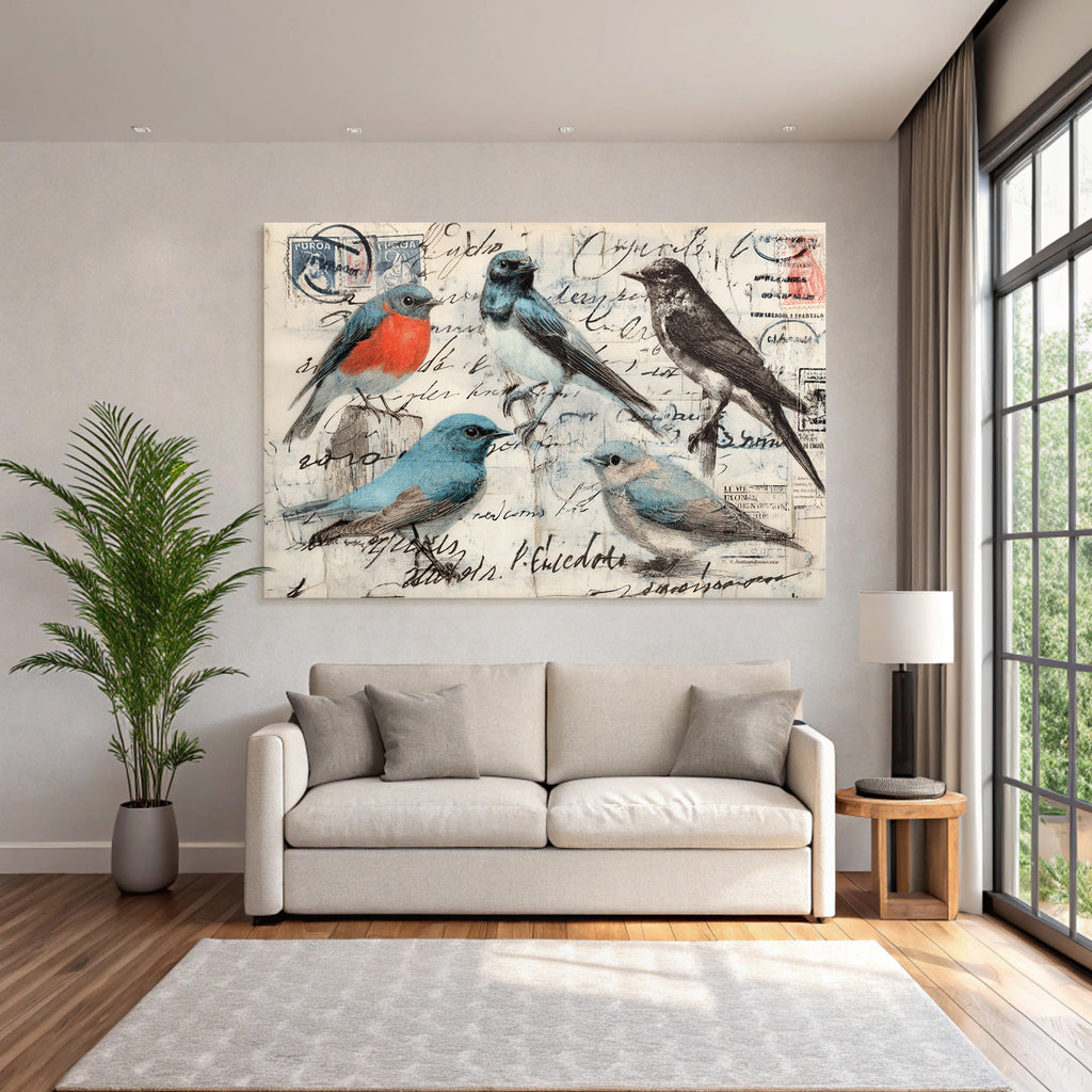 Vintage Und Shabby Vintage Voegel Postkarten