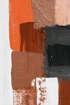 Dynamische Ausdrucksstarke Bemalung Farbe Orange Schwarz Braun Auf Weiss | Bronze Anthrazit Terrakotta | Farbenwelten