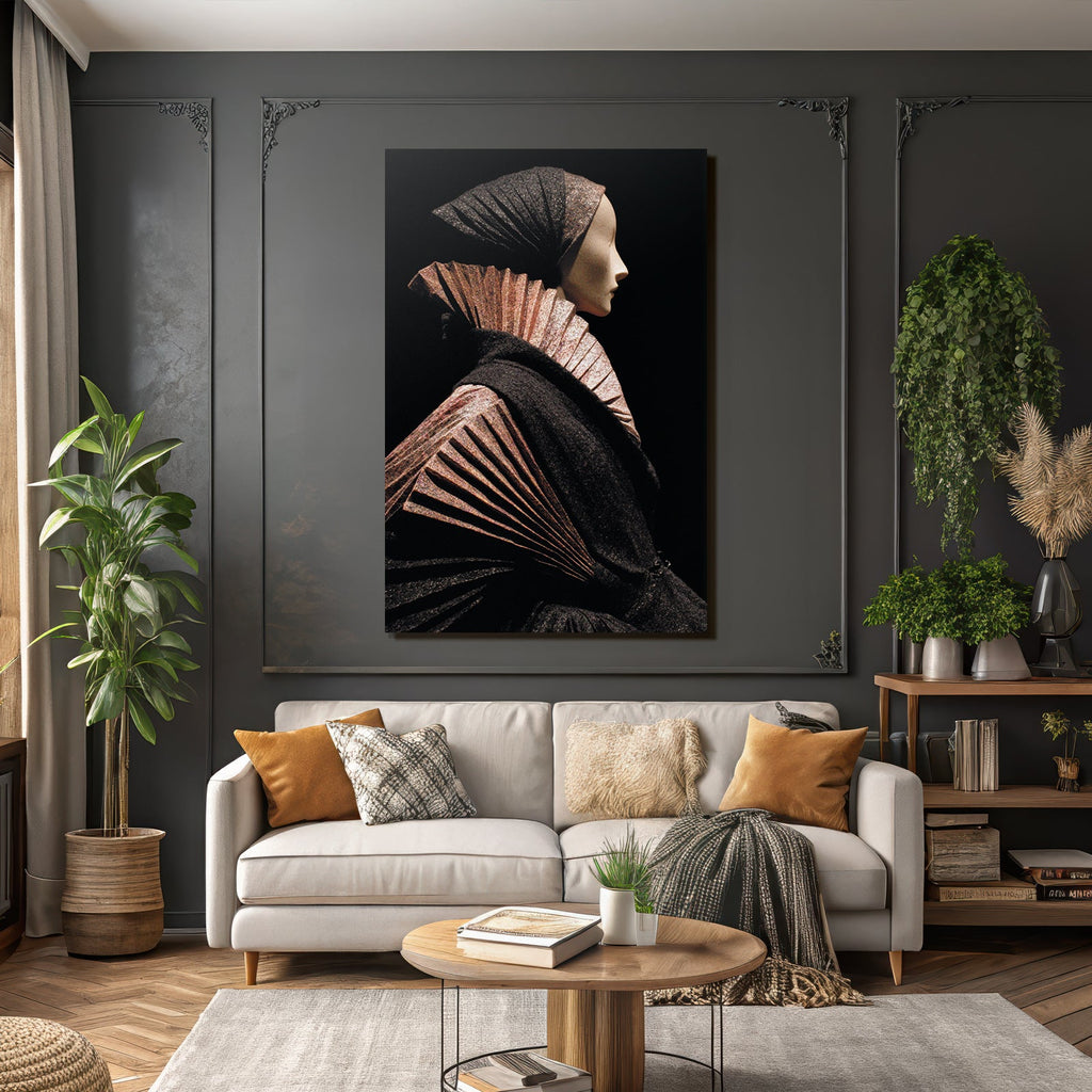 Moderne Avangarde Mode Ausstellung Drapierung Texturen