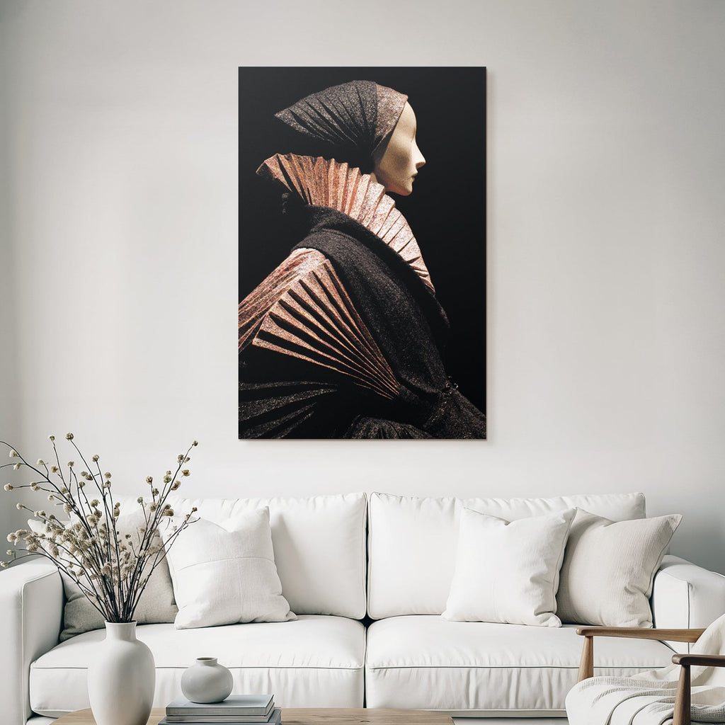 Moderne Avangarde Mode Ausstellung Drapierung Texturen
