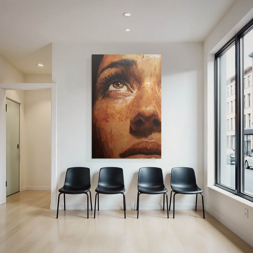 Nahaufnahme Realistisches Portrait Ölmalerei