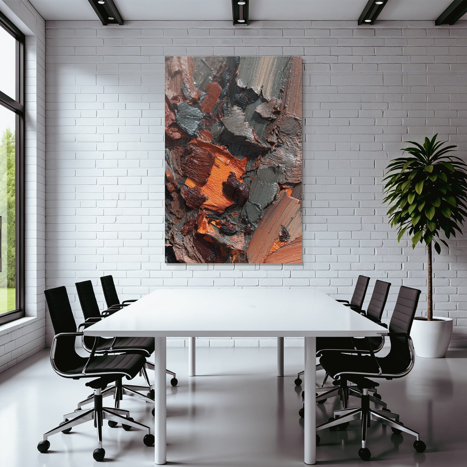 Vibrante Texturierte Farbe Abstrakte Kunst Dunkelgrau Tiefrot Helles Orange