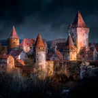 Burg Und Festung Mit Medieval Architektur | Bronze Anthrazit Terrakotta | Farbenwelten