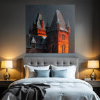 Gothischer Burg Im Dramatischen Licht Dusk Oder Dawn