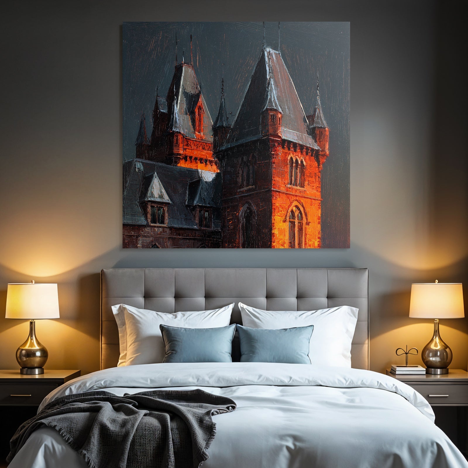 Gothischer Burg Im Dramatischen Licht Dusk Oder Dawn