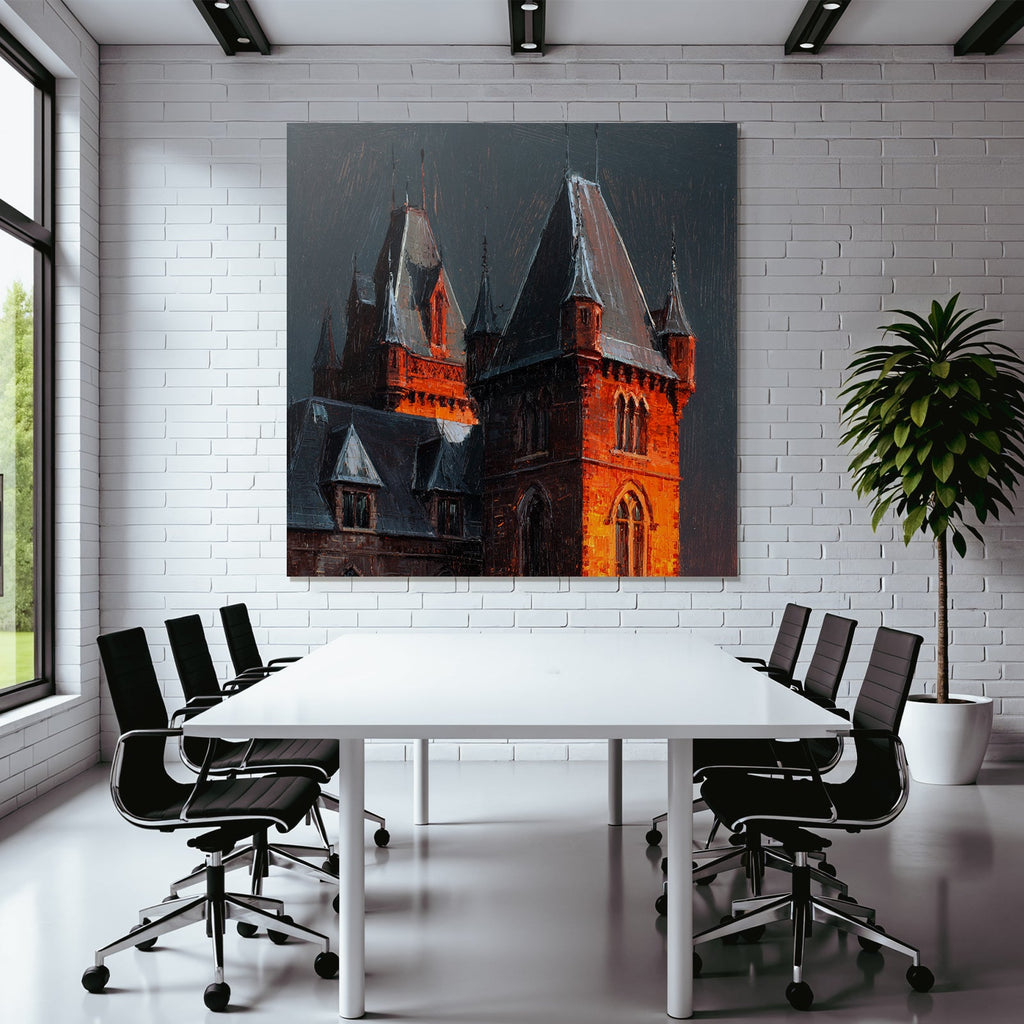 Gothischer Burg Im Dramatischen Licht Dusk Oder Dawn