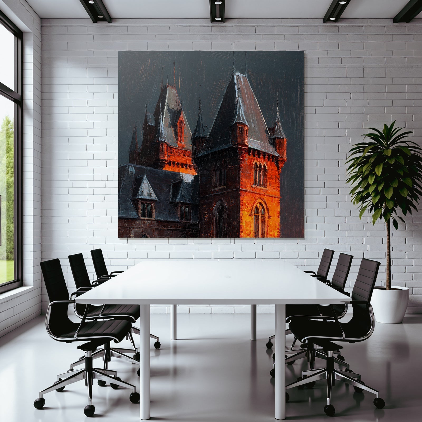 Gothischer Burg Im Dramatischen Licht Dusk Oder Dawn