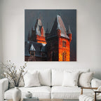 Gothischer Burg Im Dramatischen Licht Dusk Oder Dawn
