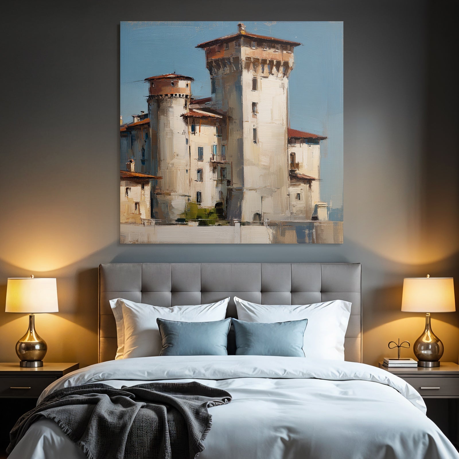 Schloss Impressionistisch Lichtfarbe Malerei
