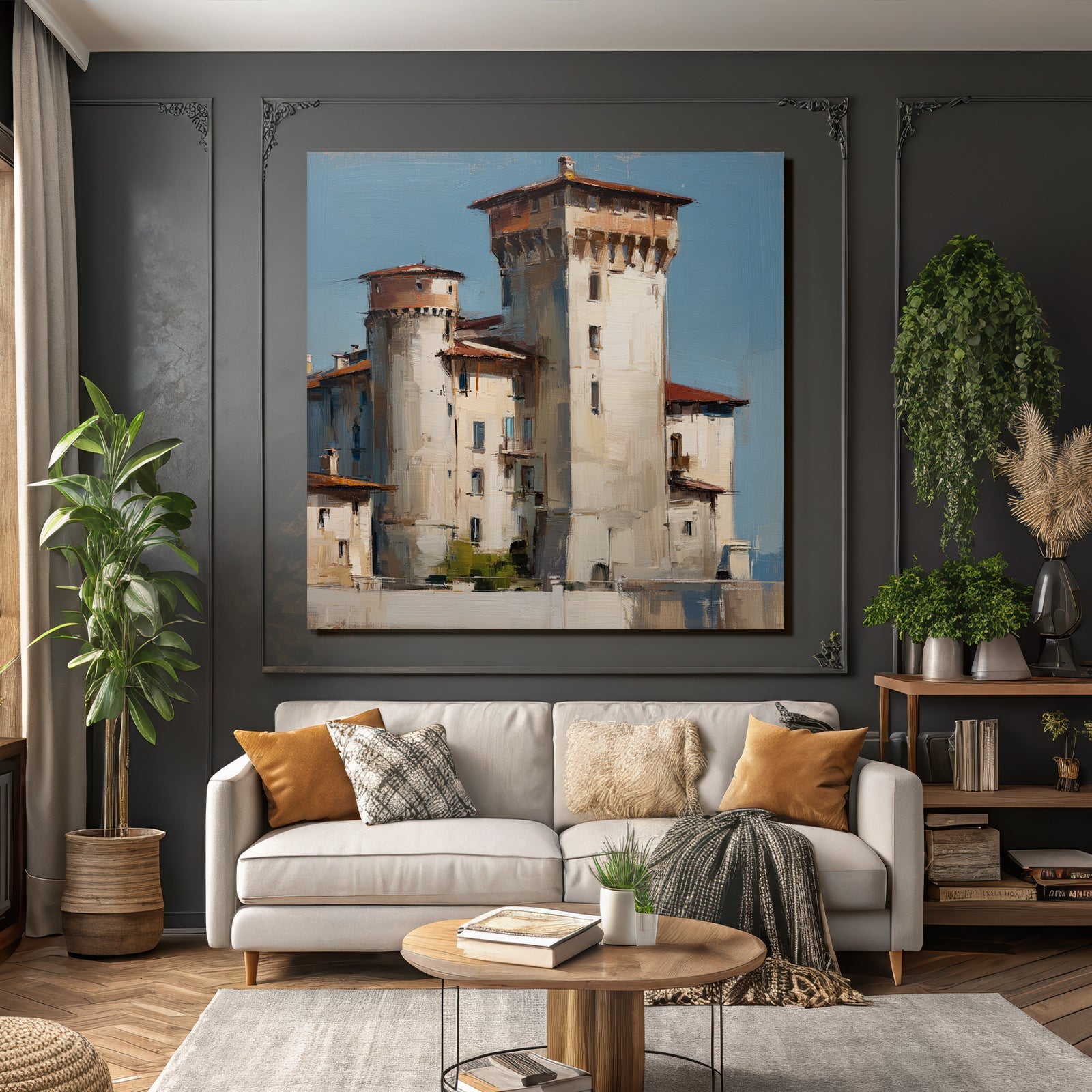 Schloss Impressionistisch Lichtfarbe Malerei