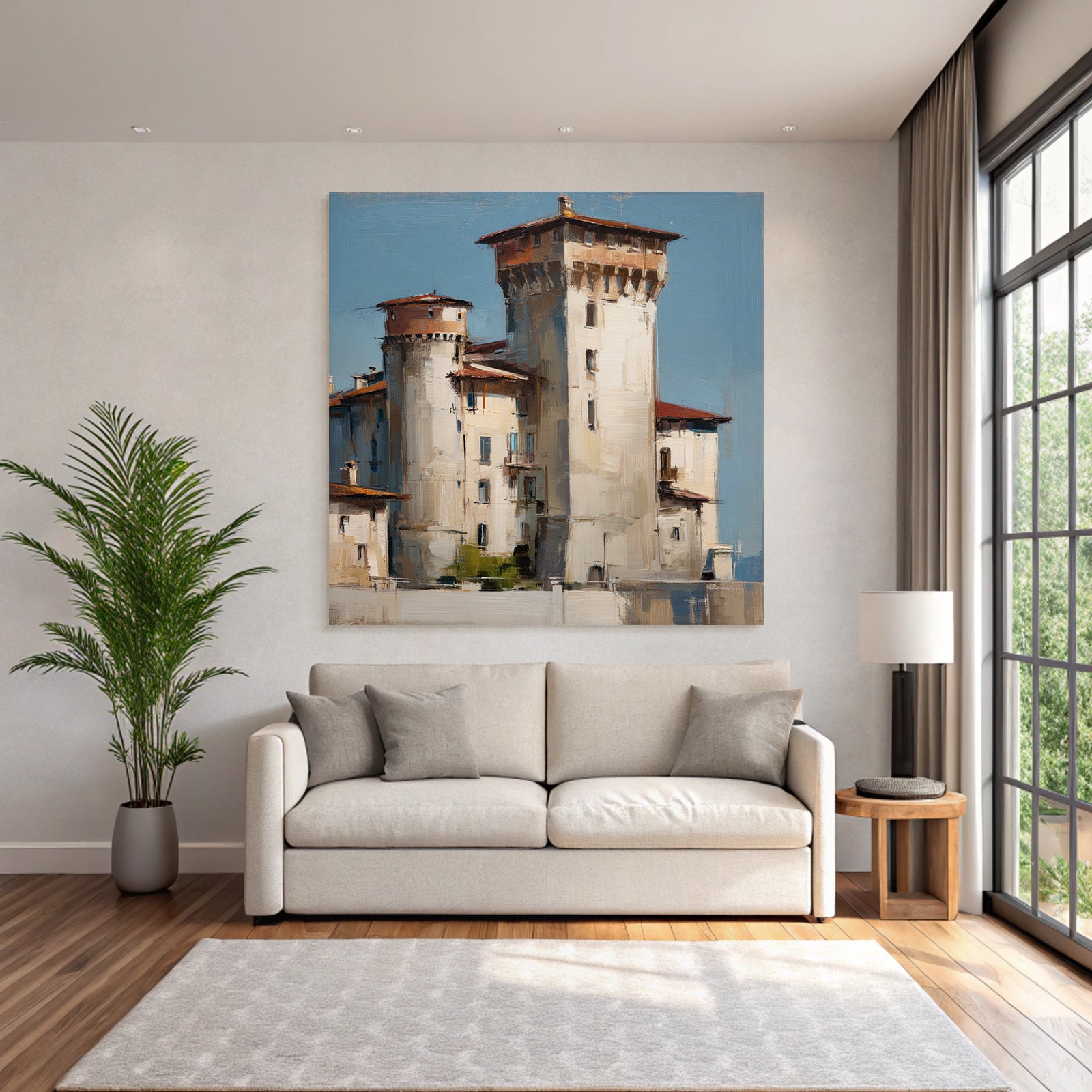 Schloss Impressionistisch Lichtfarbe Malerei