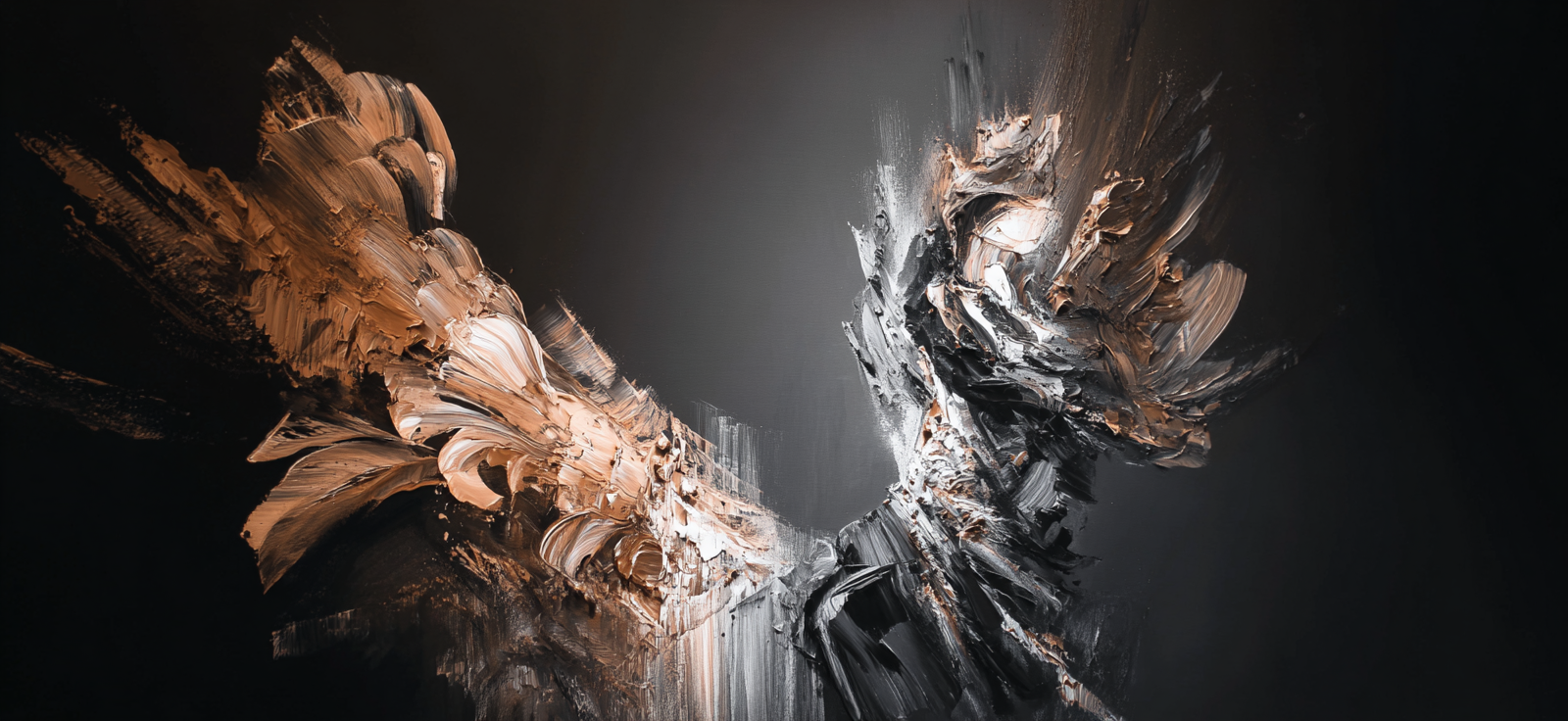 Abstracte Malerei Dynamische Farbe Bewegung Textur | Bronze Anthrazit Terrakotta | Farbenwelten