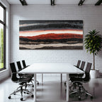 Abstracte Malerei Horizontale Farbbänder Landschaft Sonnenuntergang