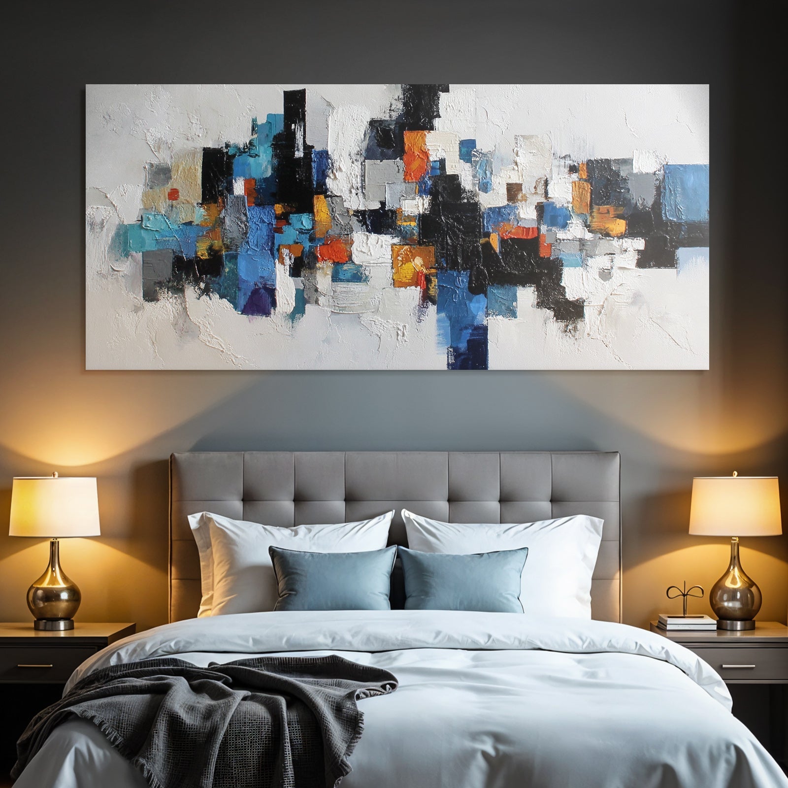 Abstractes Kunstwerk Geometrische Formen Vibrante Farben