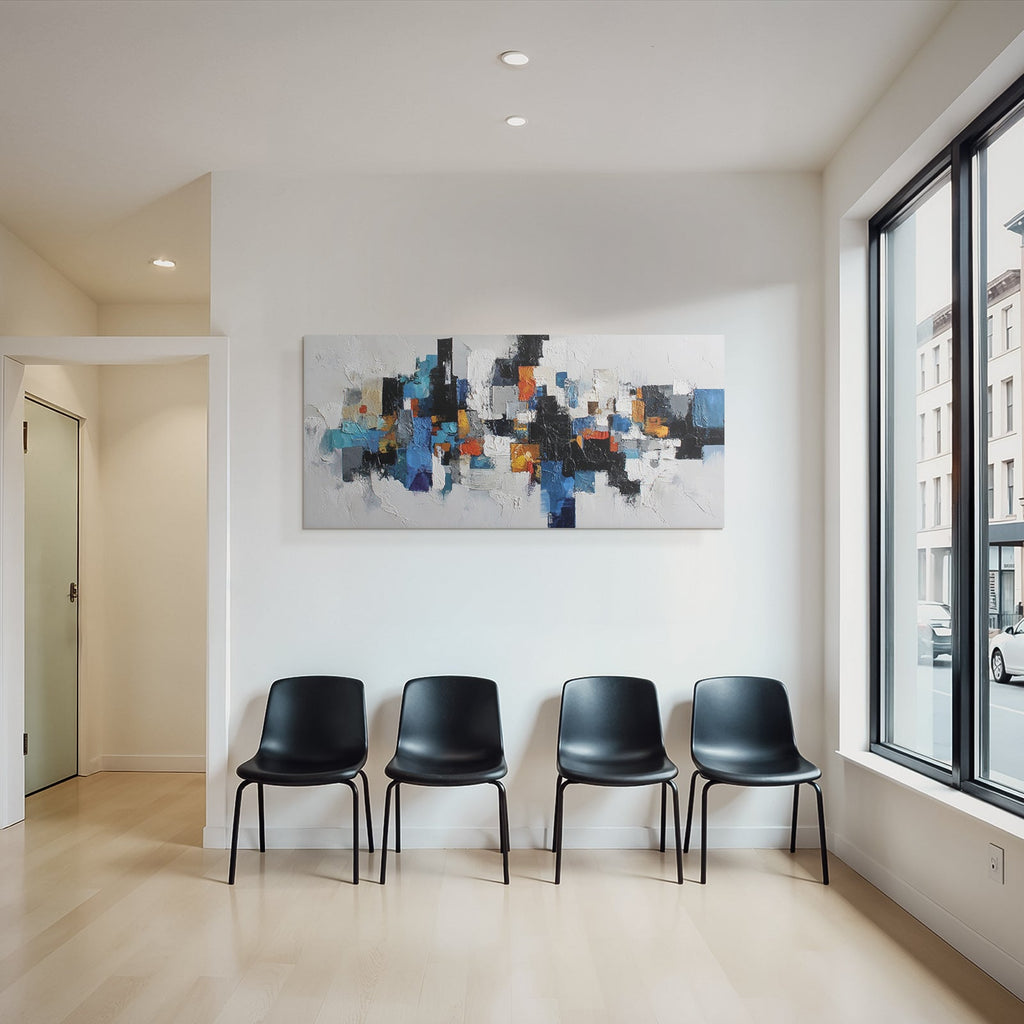 Abstractes Kunstwerk Geometrische Formen Vibrante Farben