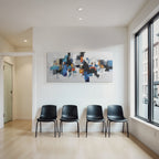 Abstractes Kunstwerk Geometrische Formen Vibrante Farben