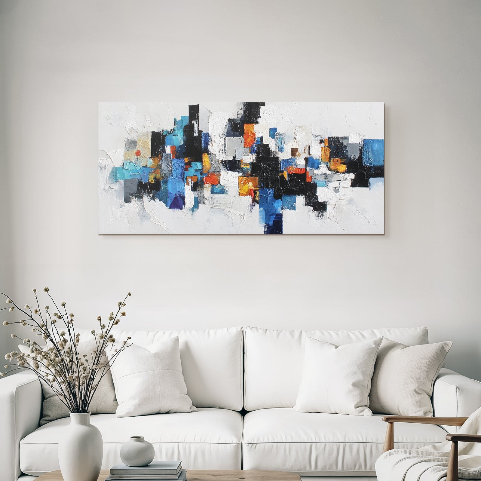 Abstractes Kunstwerk Geometrische Formen Vibrante Farben