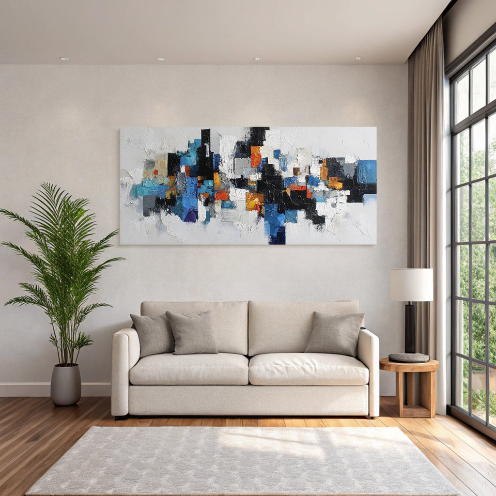 Abstractes Kunstwerk Geometrische Formen Vibrante Farben
