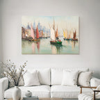 Boats On Water Cityscape Tranquil Moment Maritimes Kunst