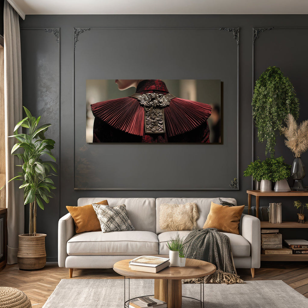 Elaborates Color Pleated Fabric Mit Metallischen Details