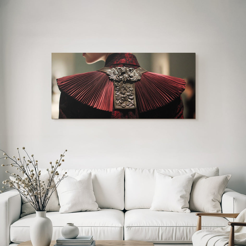 Elaborates Color Pleated Fabric Mit Metallischen Details
