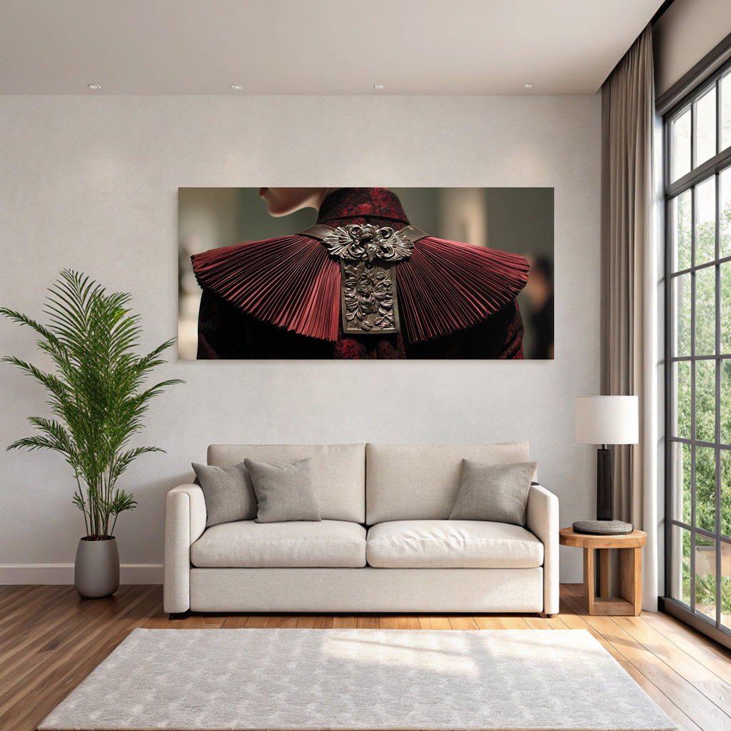 Elaborates Color Pleated Fabric Mit Metallischen Details