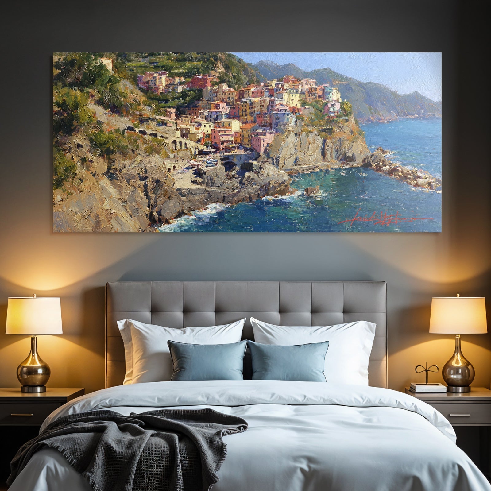 Malerisches Küsten Dorf Mediterrane Landschaft