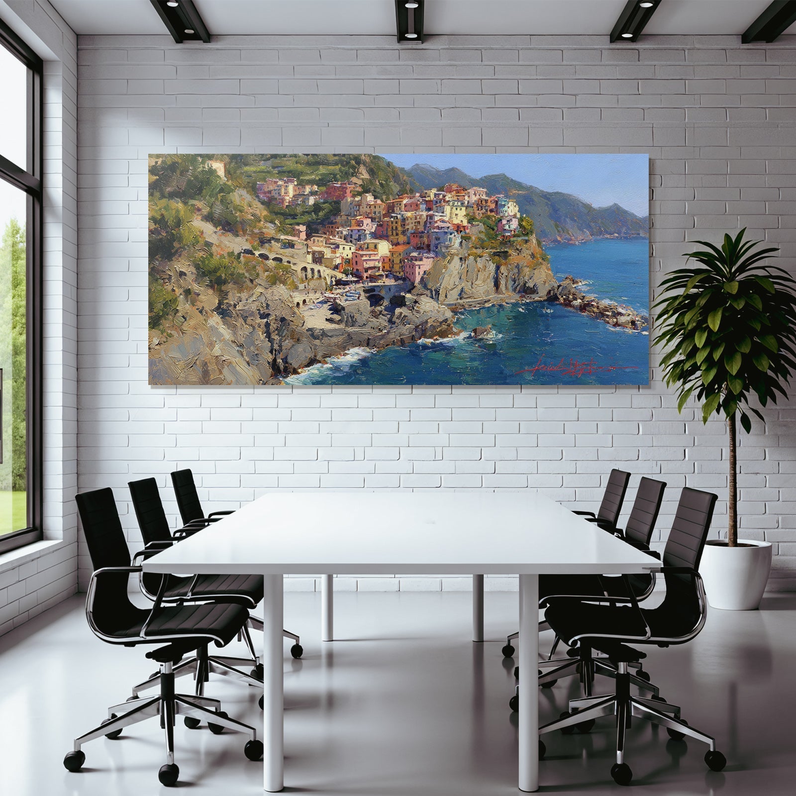 Malerisches Küsten Dorf Mediterrane Landschaft