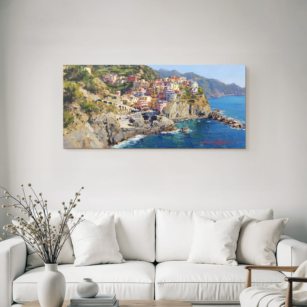 Malerisches Küsten Dorf Mediterrane Landschaft